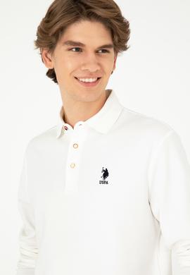 Erkek Ekru Basic Sweatshirt - 50289053011