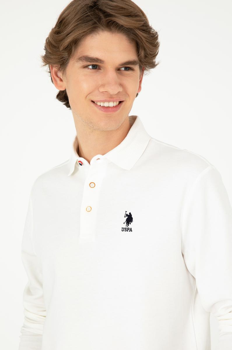 Erkek Ekru Basic Sweatshirt