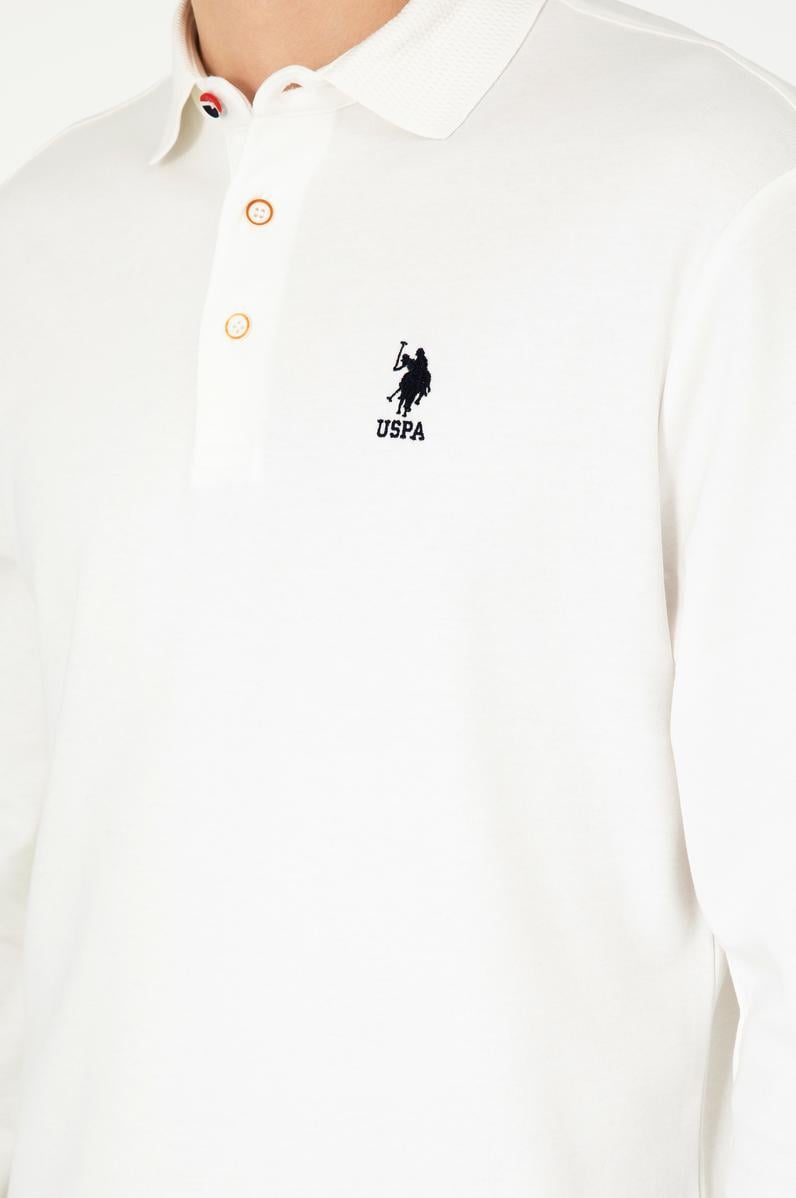 Erkek Ekru Basic Sweatshirt