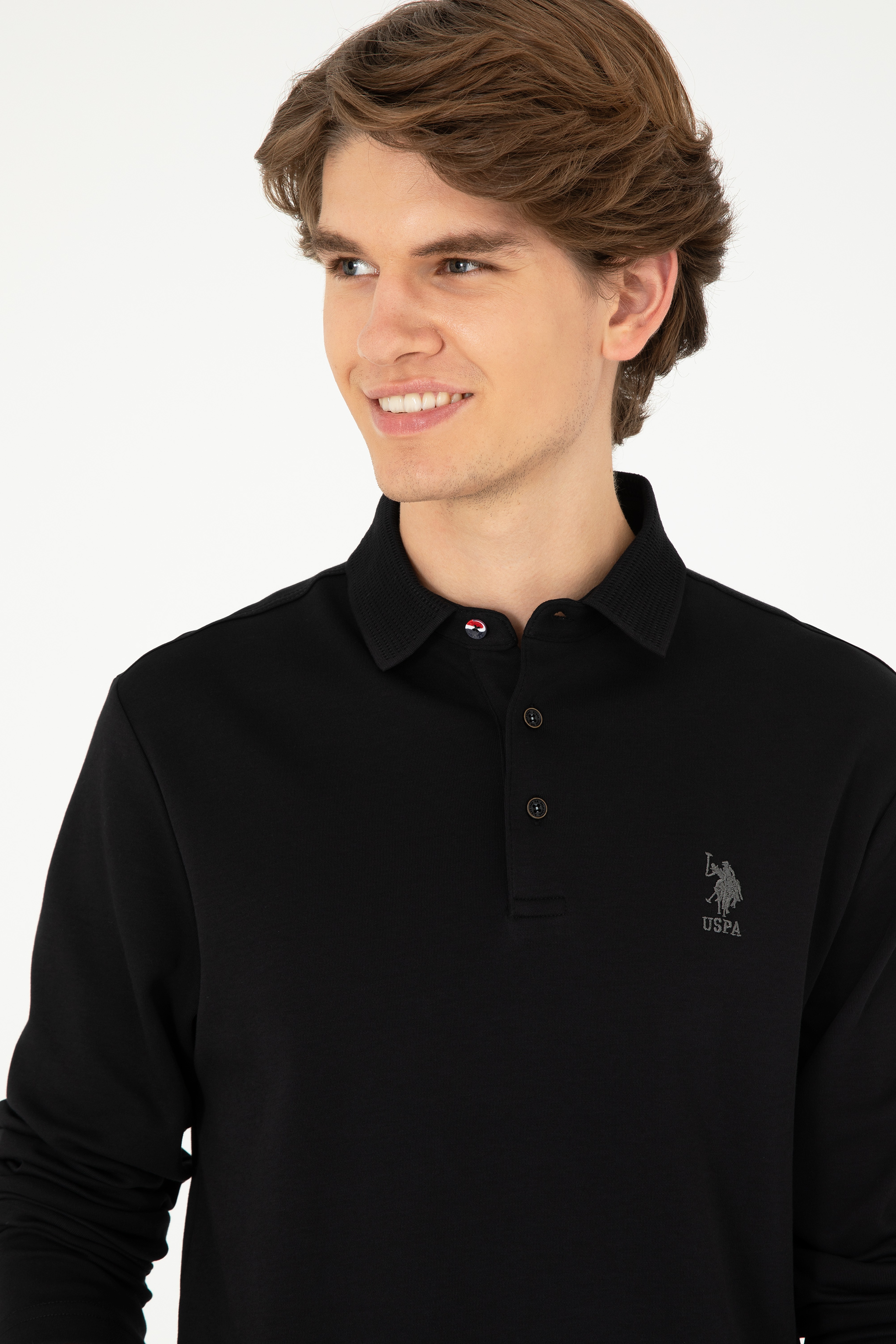 Erkek Siyah Basic Sweatshirt