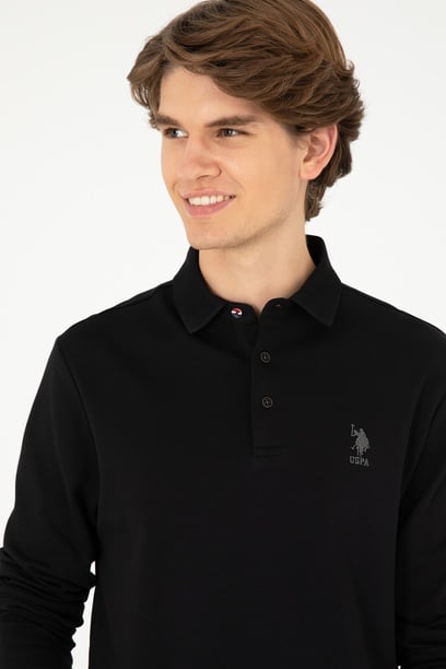 Erkek Siyah Basic Sweatshirt