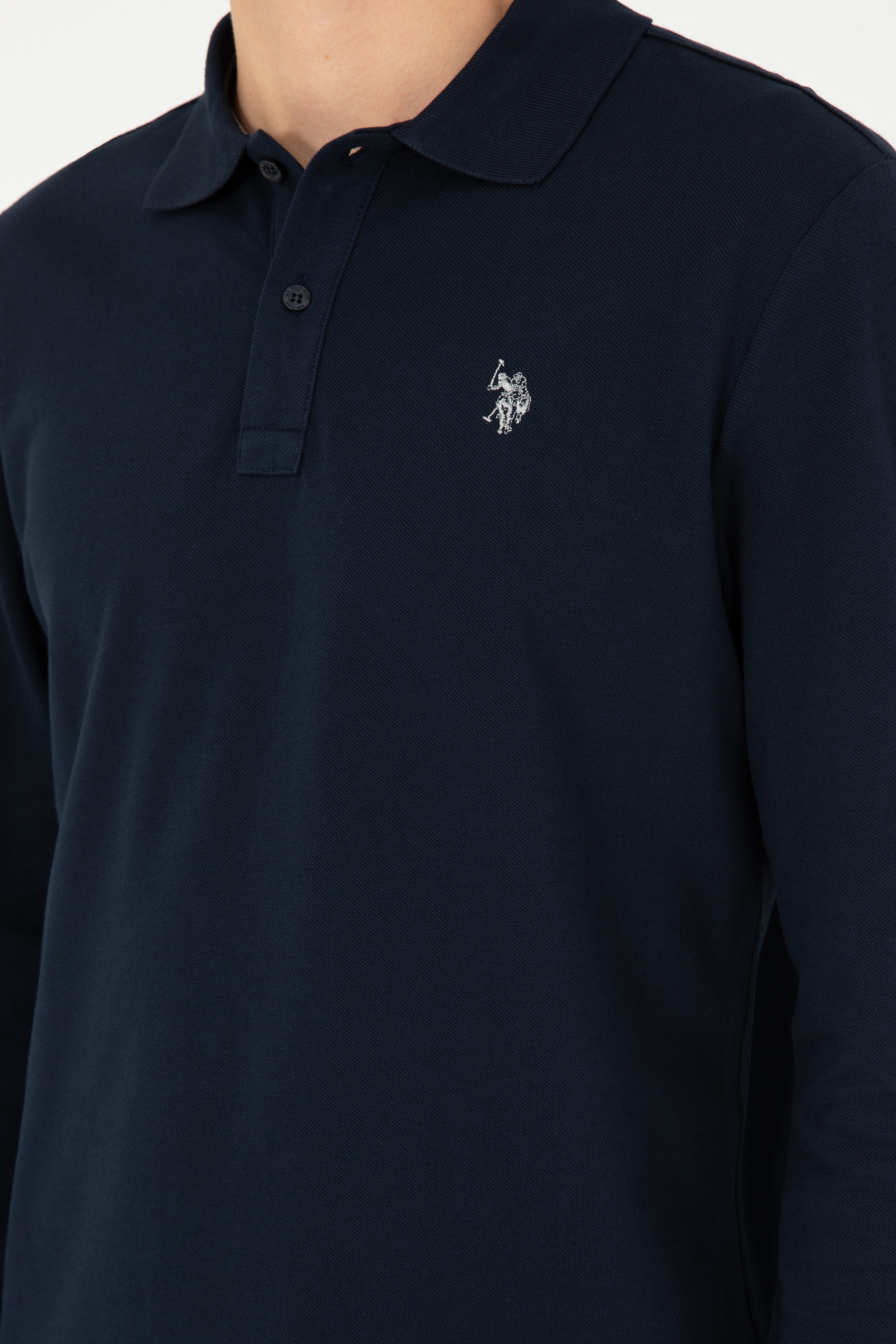 Erkek Lacivert Basic Sweatshirt - Image 7