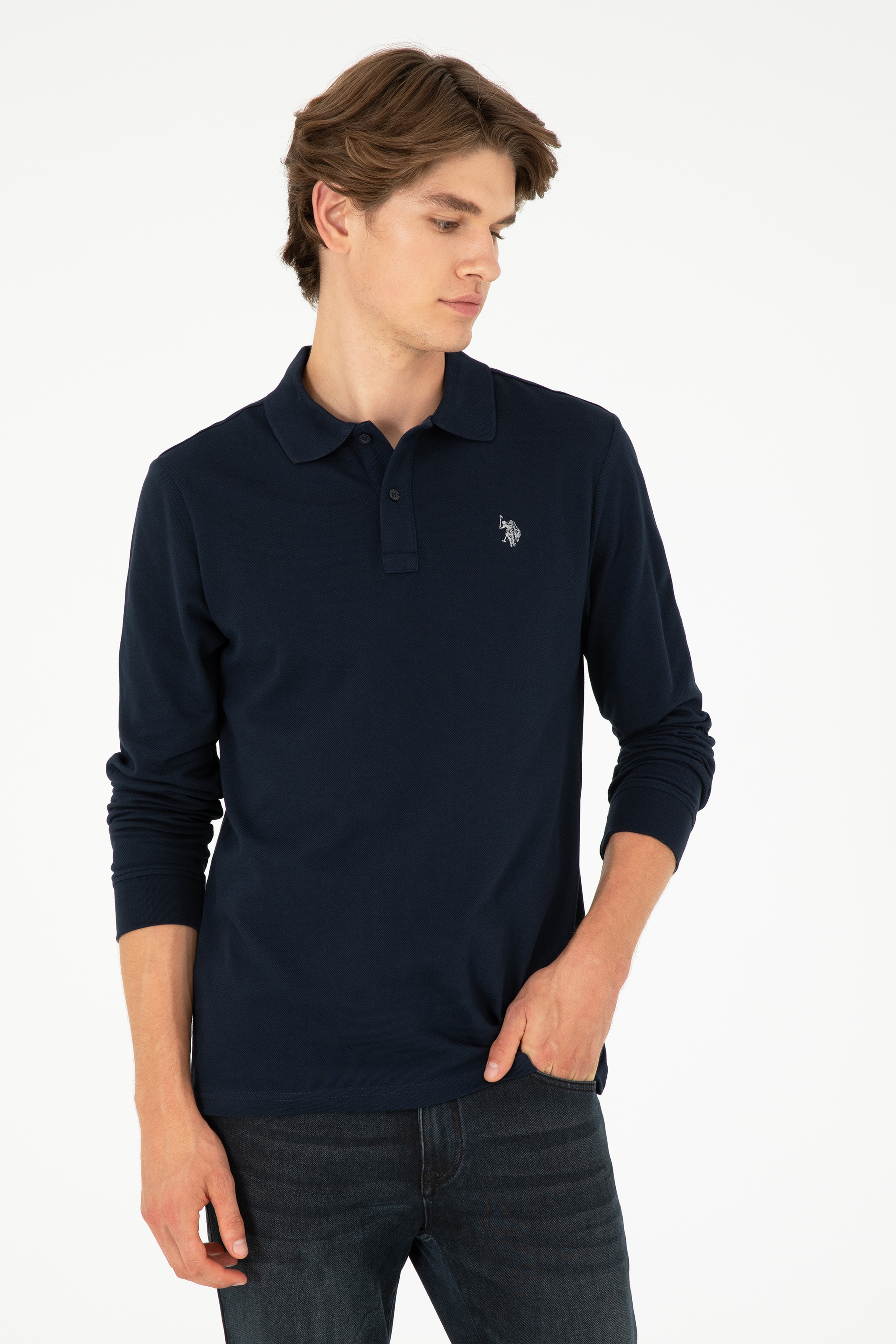 Erkek Lacivert Basic Sweatshirt
