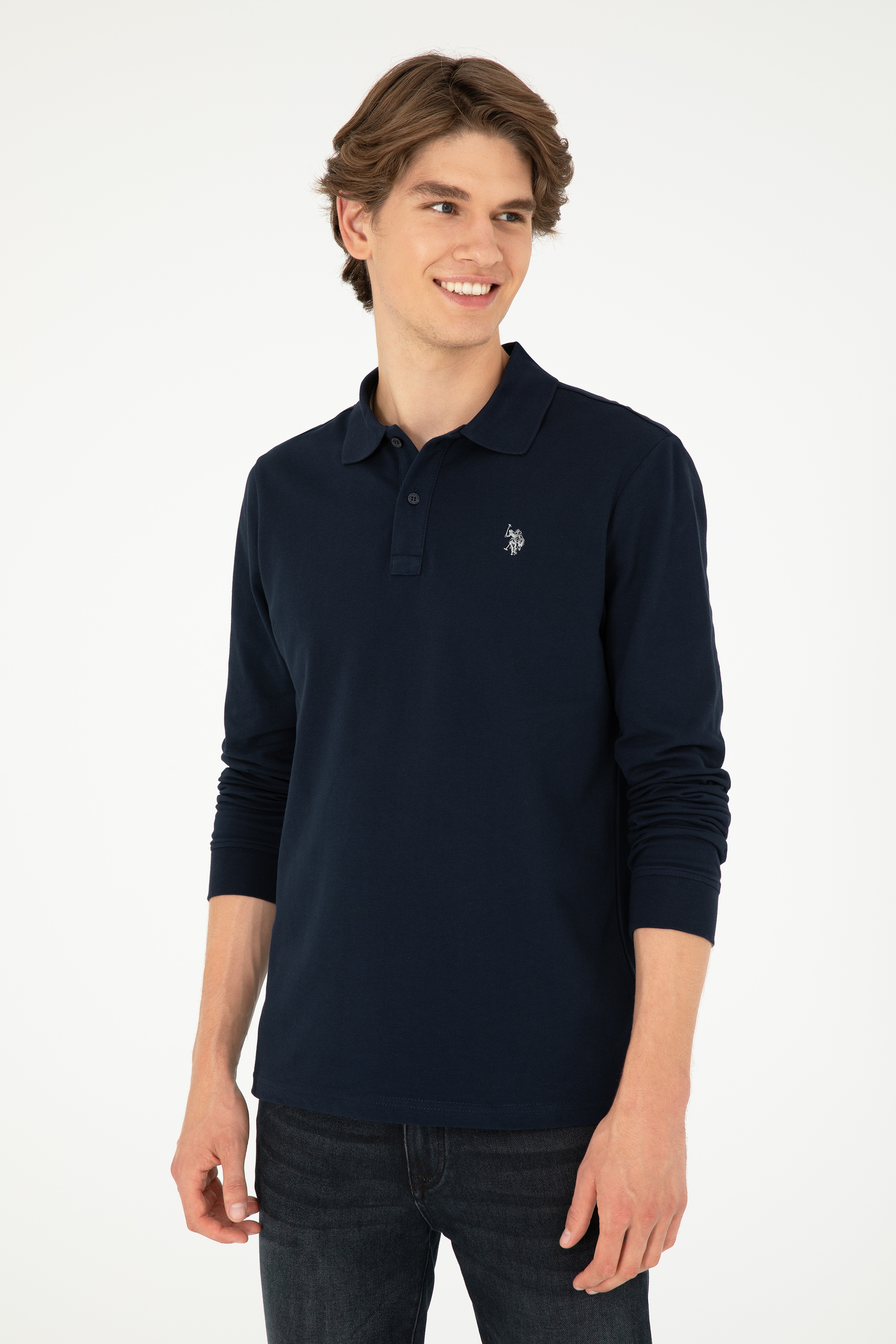 Erkek Lacivert Basic Sweatshirt - Image 1