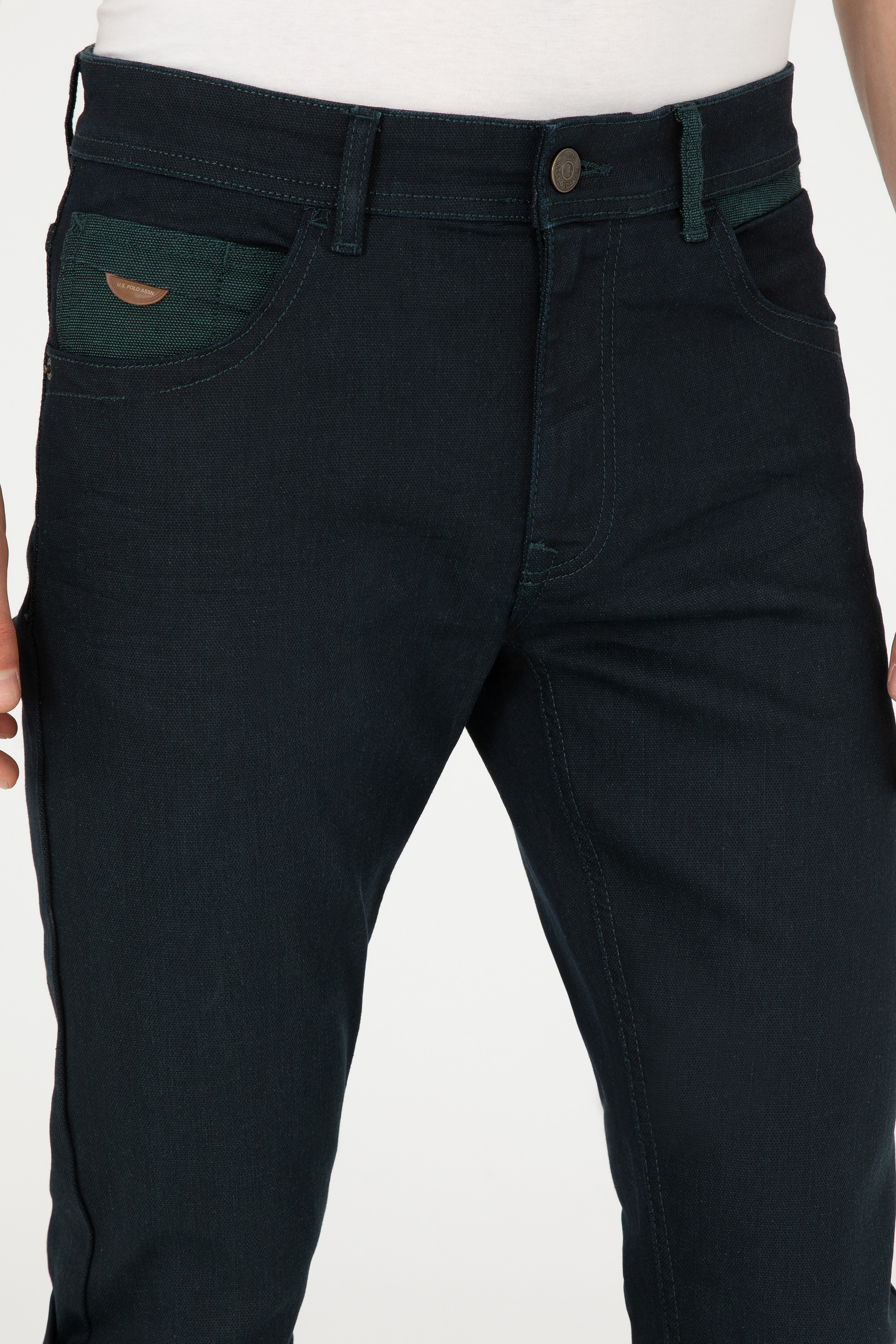 Erkek Mavi Slim Fit Jean Pantolon - Image 5