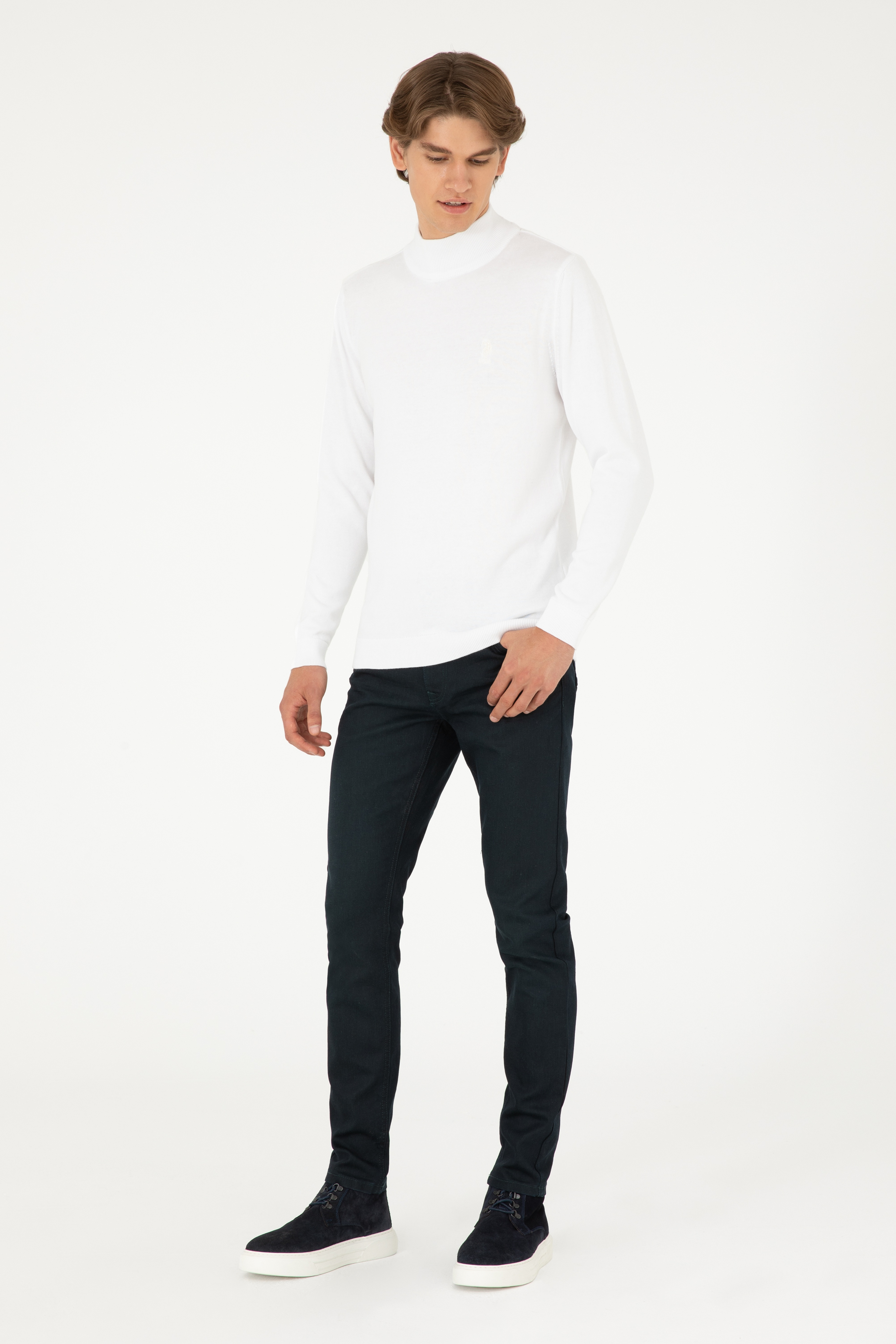Erkek Mavi Slim Fit Jean Pantolon