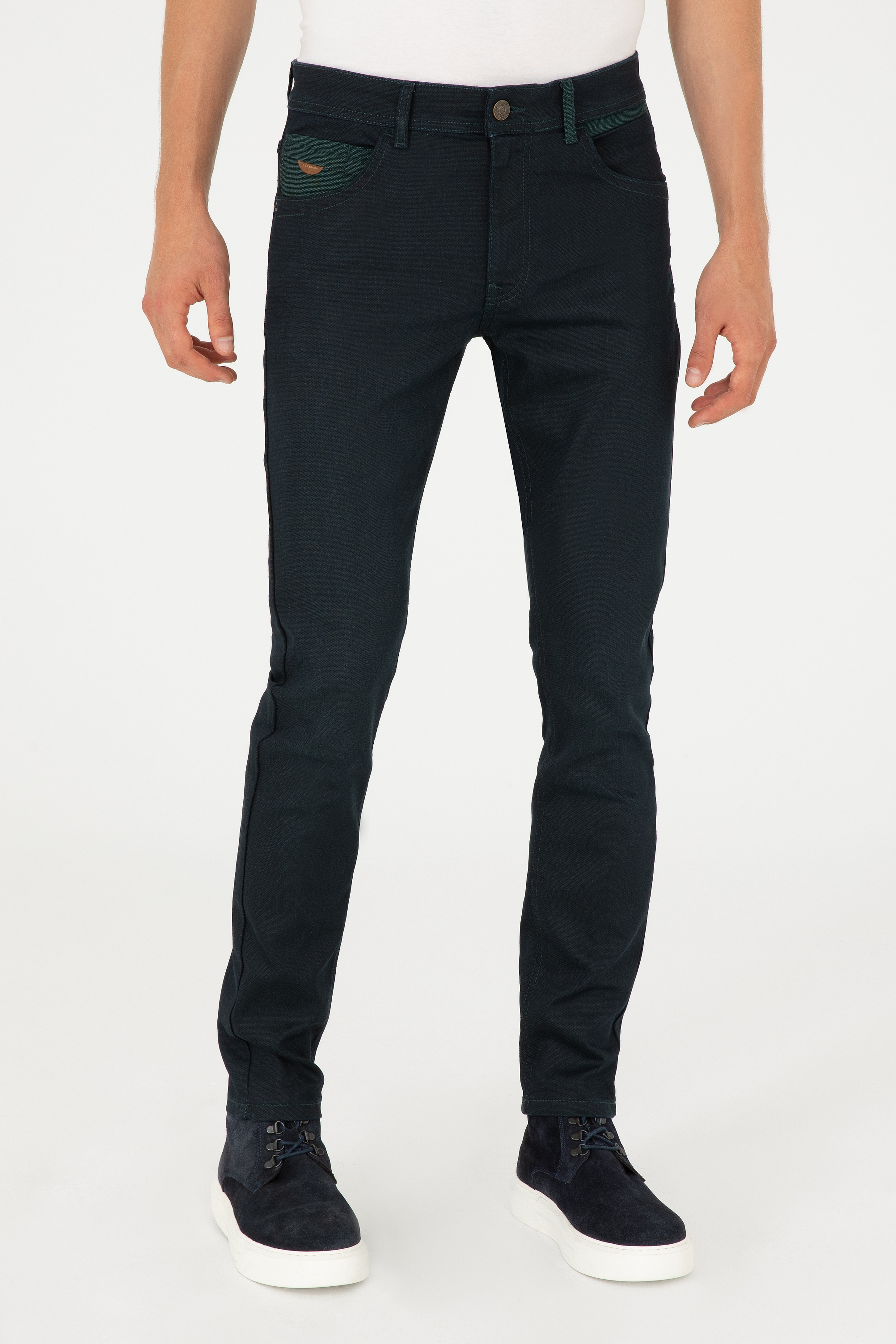 Erkek Mavi Slim Fit Jean Pantolon - Image 2