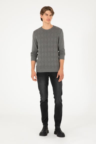 Erkek Siyah Slim Fit Jean Pantolon