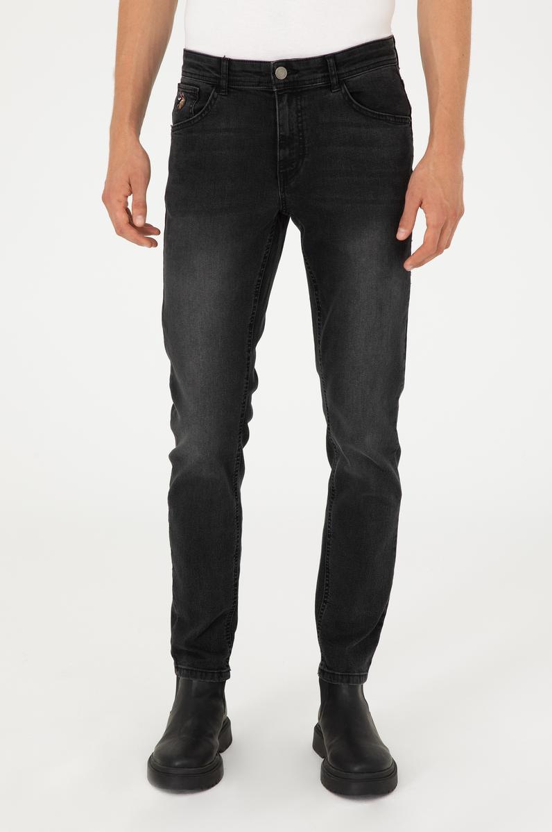 Erkek Siyah Slim Fit Jean Pantolon