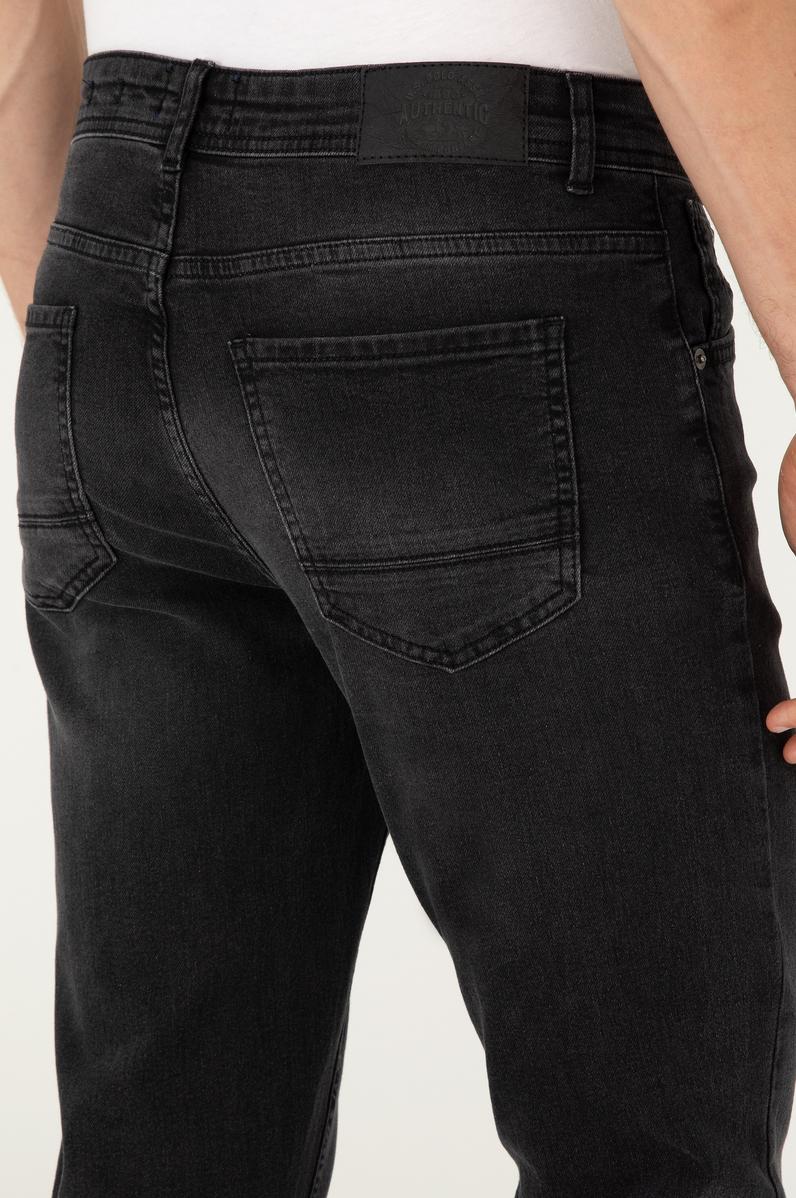 Erkek Siyah Slim Fit Jean Pantolon