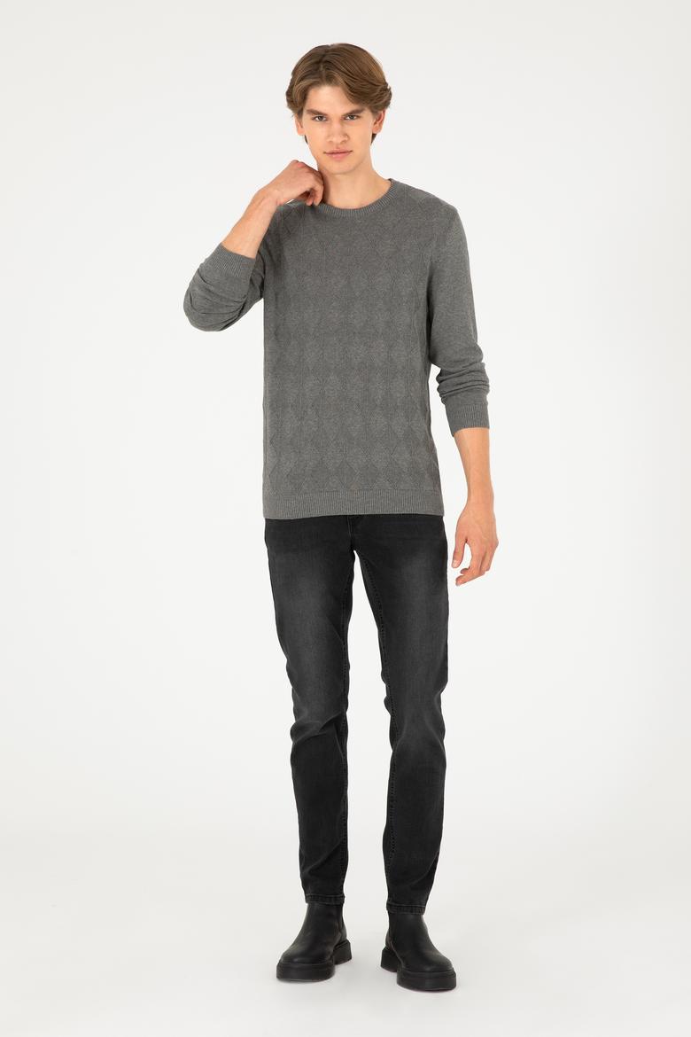 Erkek Siyah Slim Fit Jean Pantolon - 50296848016