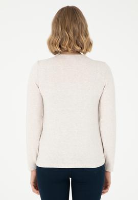 Kadın Taş Melanj Basic Triko Hırka - 50288996026