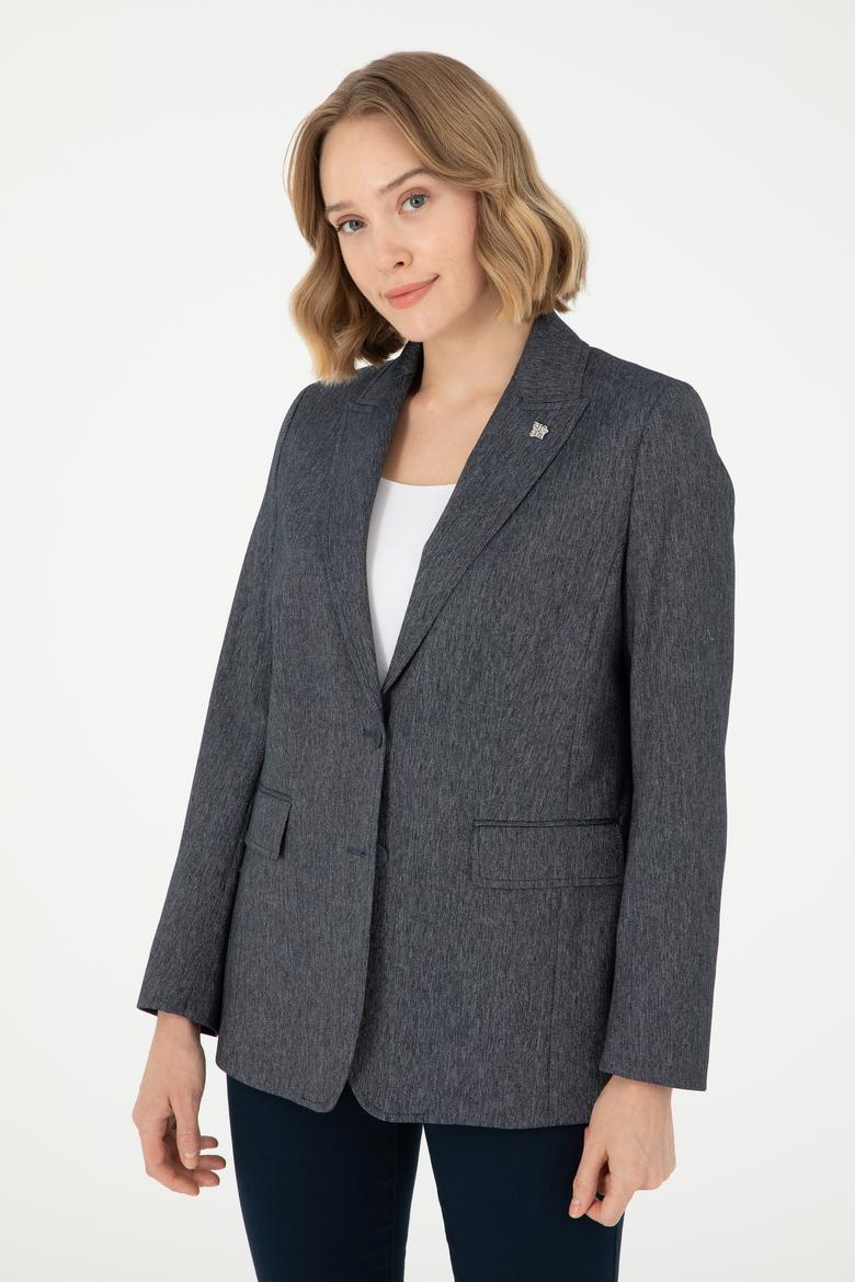 Kadın İndigo Ceket - 50291988010