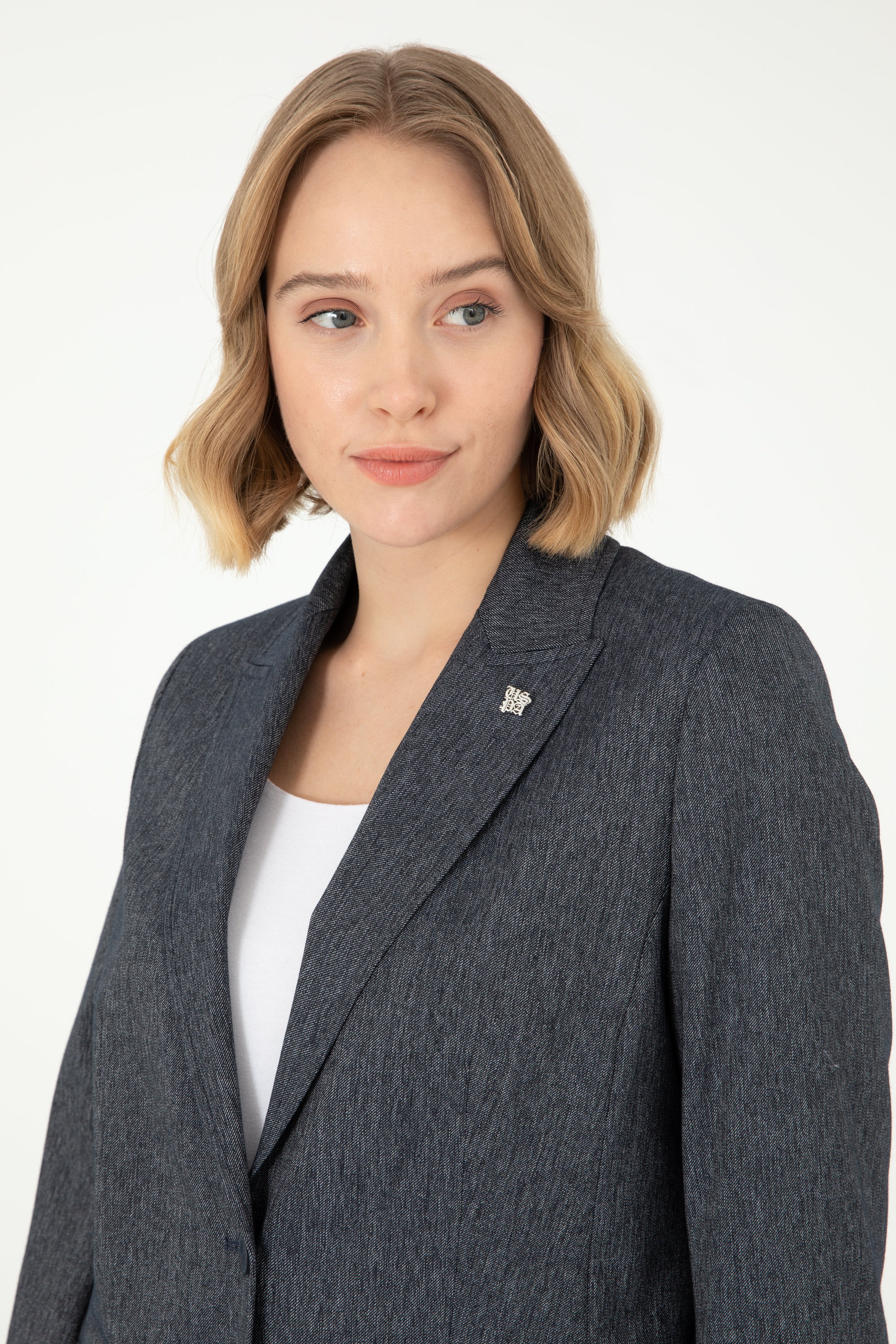 Kadın İndigo Ceket - Image 2
