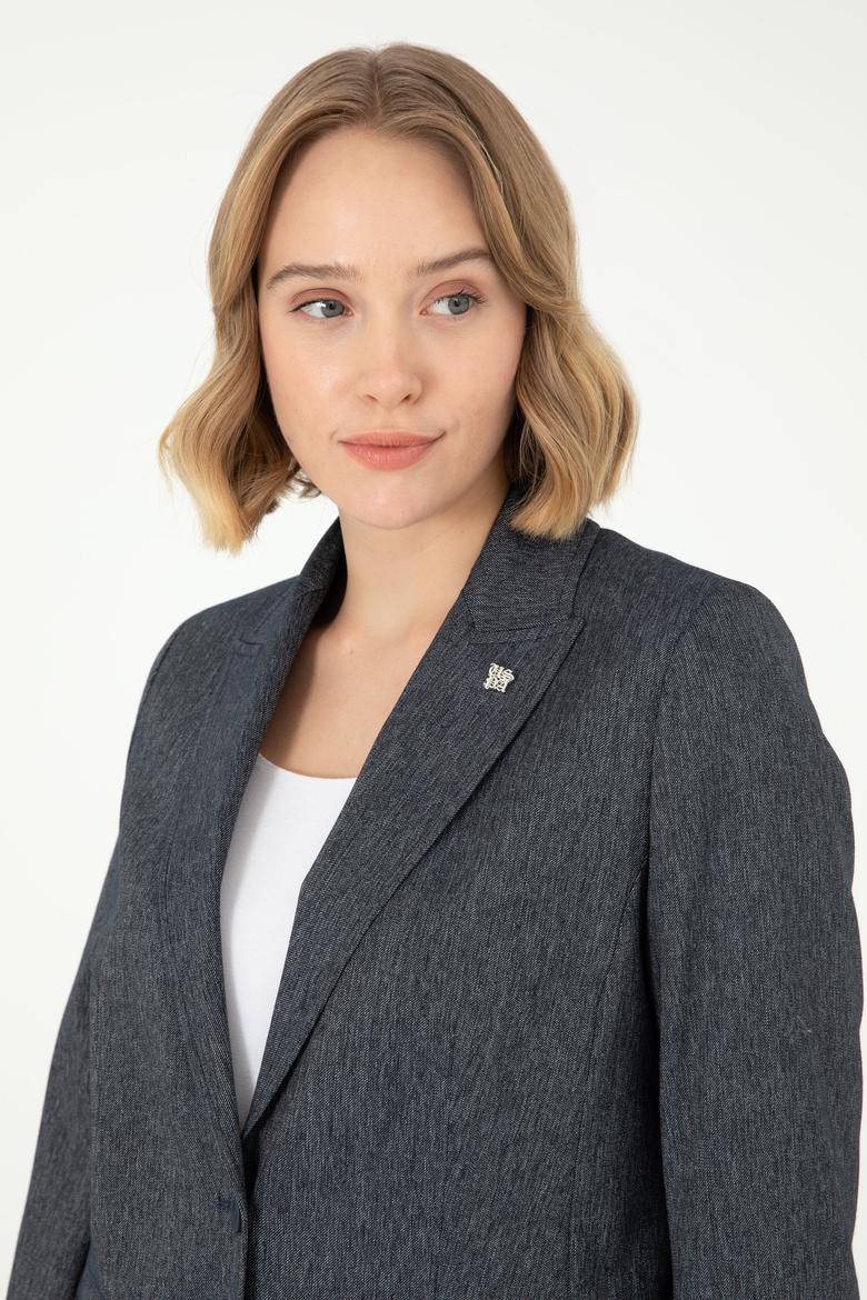 Kadın İndigo Ceket - 50291988010