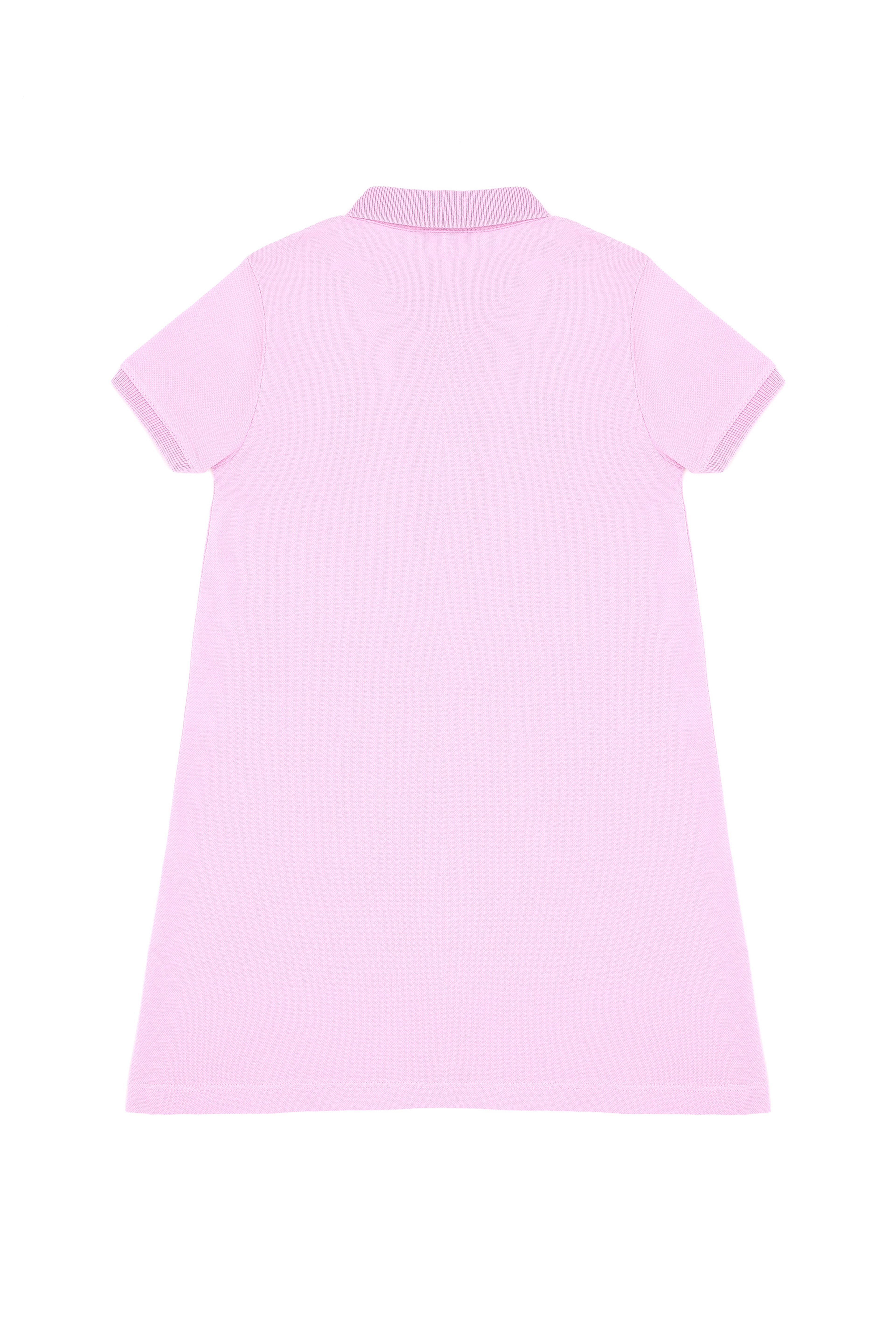 Kız Çocuk Pembe Polo Yaka Örme Elbise - Image 2
