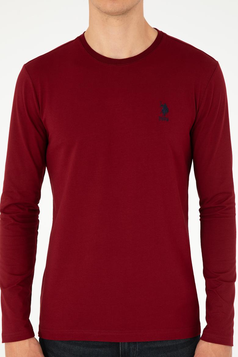 Erkek Bordo Basic Sweatshirt - 50289027037