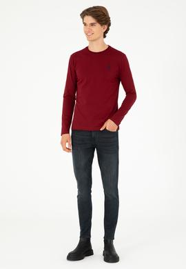 Erkek Bordo Basic Sweatshirt - 50289027037