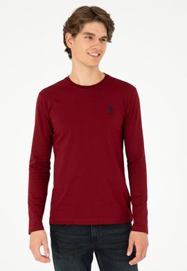 Erkek Bordo Basic Sweatshirt - 50289027037