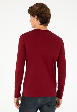 Erkek Bordo Basic Sweatshirt - 50289027037