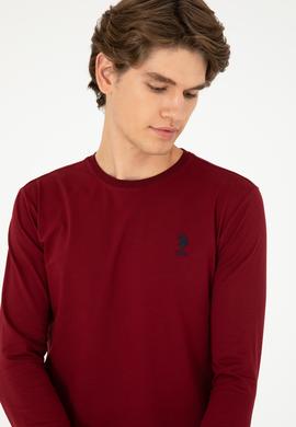 Erkek Bordo Basic Sweatshirt - 50289027037