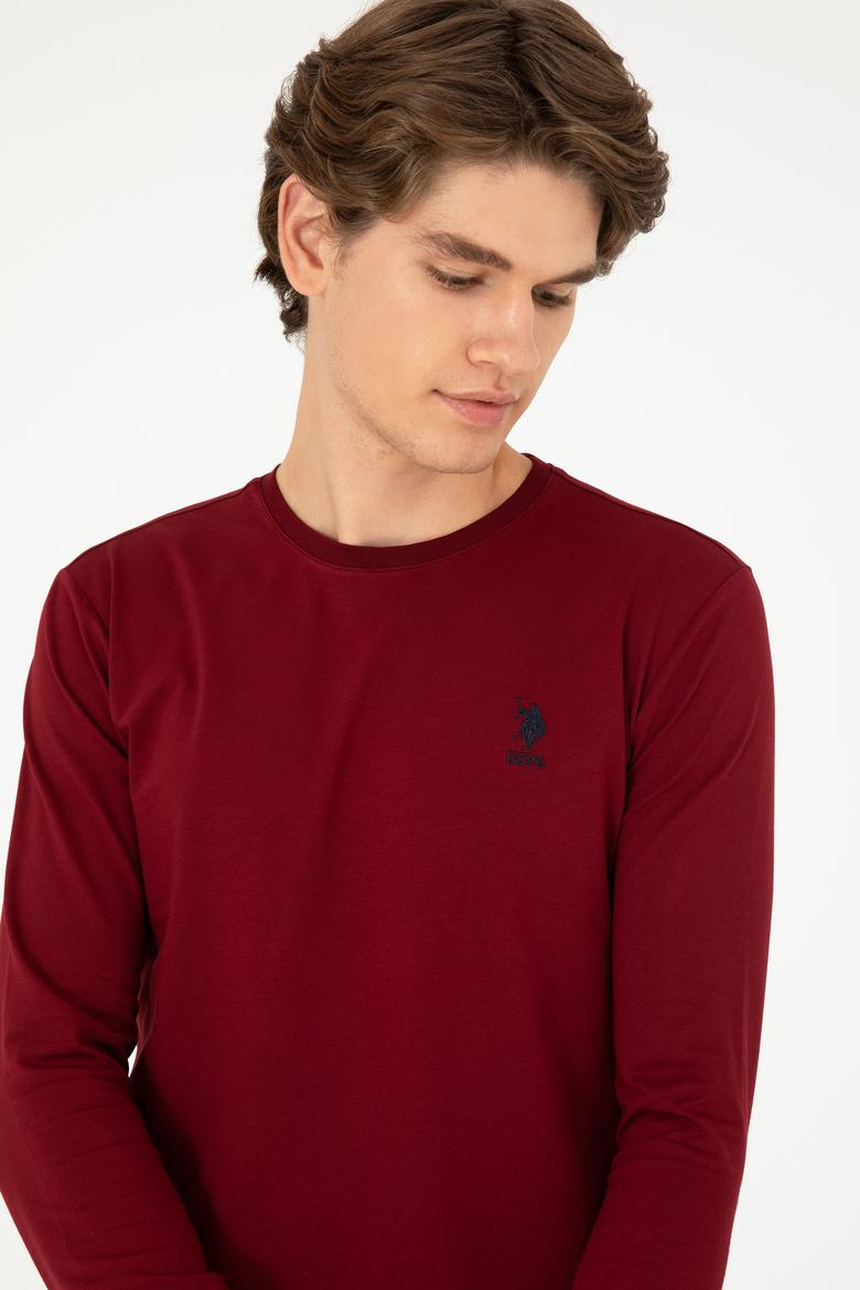 Erkek Bordo Basic Sweatshirt - 50289027037