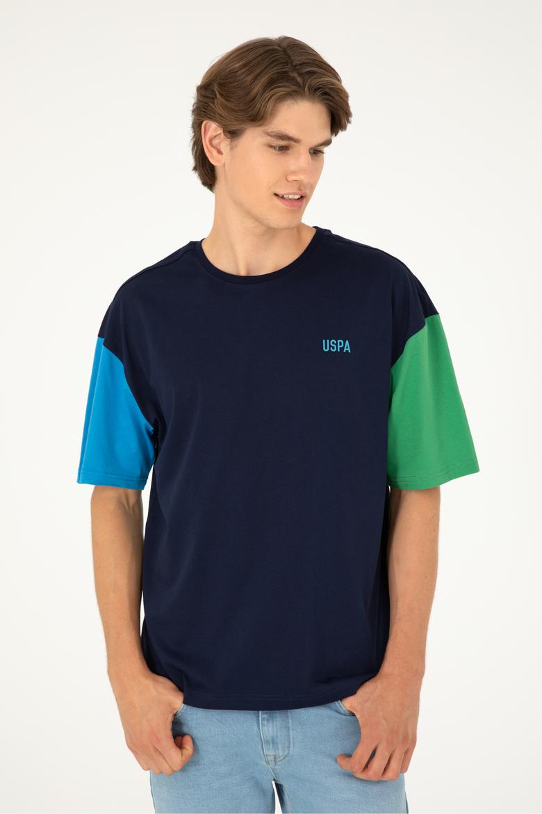 Erkek Comfort Fit Bisiklet Yaka Lacivert Tişört