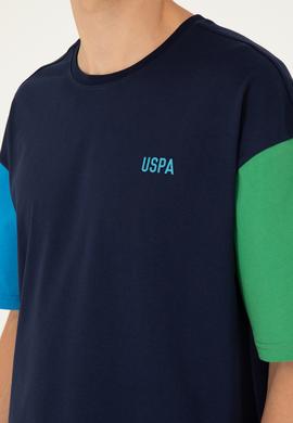 Erkek Comfort Fit Bisiklet Yaka Lacivert Tişört - 50287041056