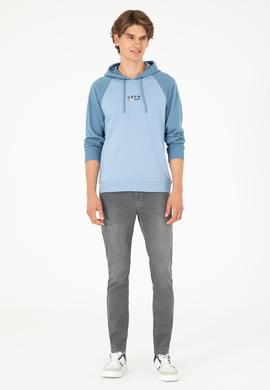 Erkek Açık Mavi Sweatshirt - 50293358006