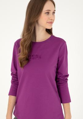 Kadın Menekşe Bisiklet Yaka Sweatshirt - 50294752036