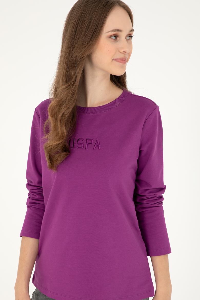 Kadın Menekşe Bisiklet Yaka Sweatshirt - 50294752036