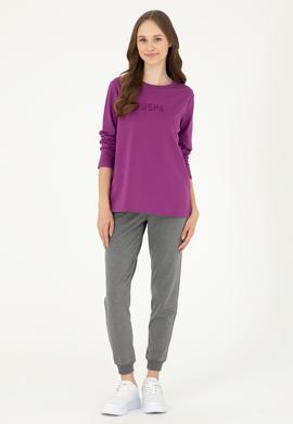 Kadın Menekşe Bisiklet Yaka Sweatshirt - 50294752036