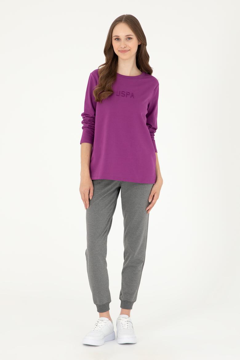 Kadın Menekşe Bisiklet Yaka Sweatshirt - 50294752036