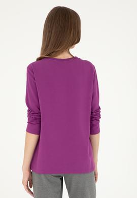 Kadın Menekşe Bisiklet Yaka Sweatshirt - 50294752036