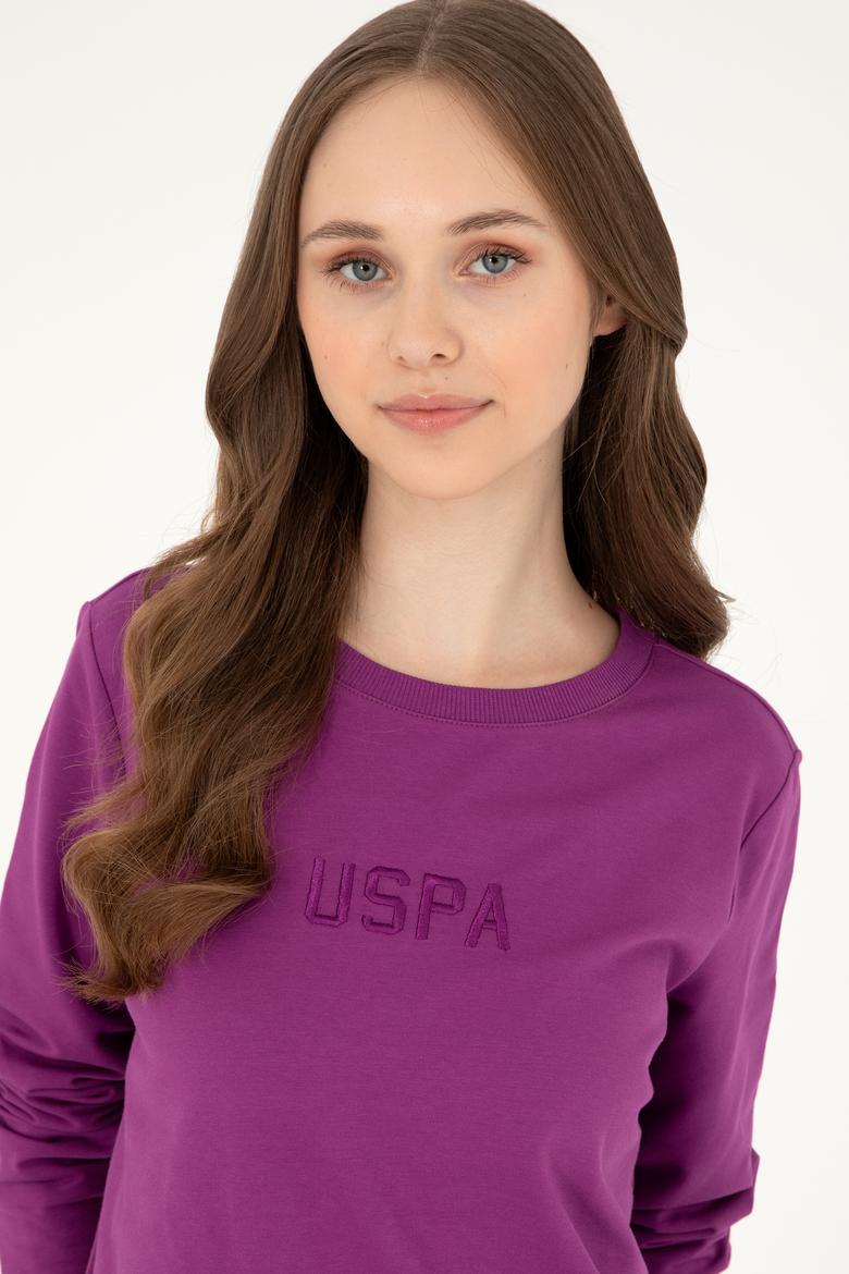 Kadın Menekşe Bisiklet Yaka Sweatshirt - 50294752036