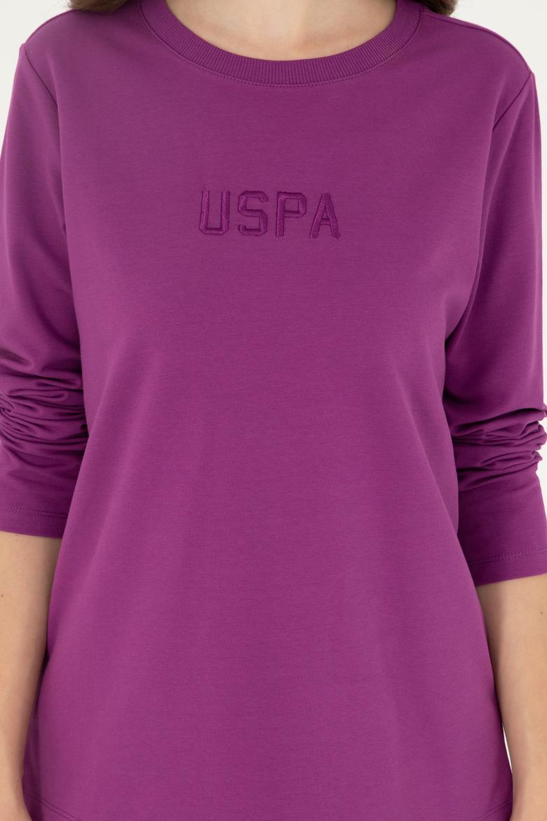 Kadın Menekşe Bisiklet Yaka Sweatshirt - 50294752036