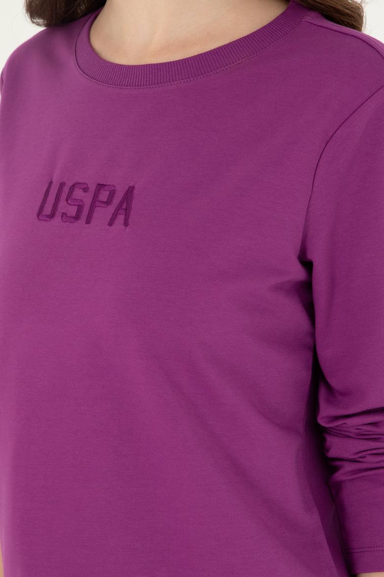 Kadın Menekşe Bisiklet Yaka Sweatshirt - 50294752036