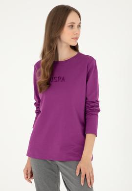 Kadın Menekşe Bisiklet Yaka Sweatshirt - 50294752036