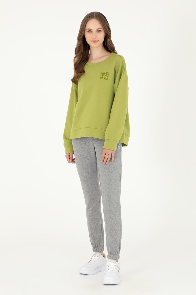 Kadın Gri Melanj Jogger Eşofman Altı