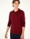 Erkek Slim Fit Polo Yaka Bordo Basic Kazak