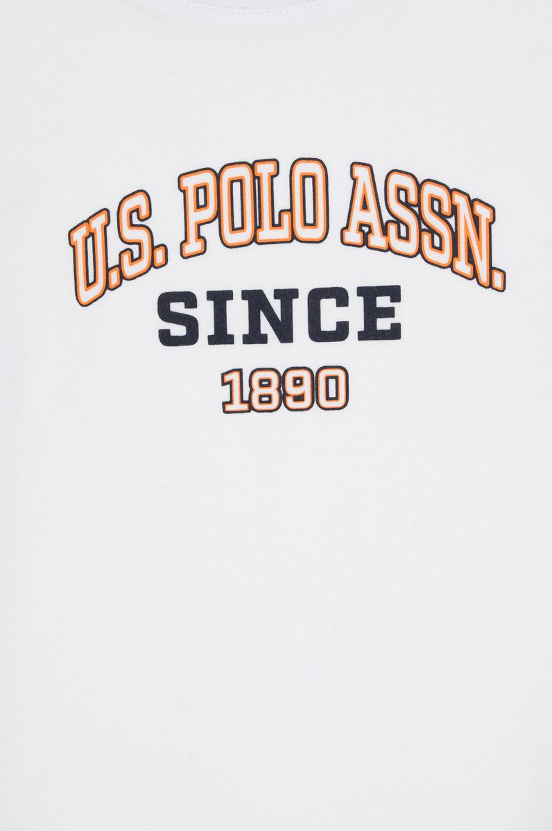 Erkek Çocuk Beyaz Bisiklet Yaka Tişört