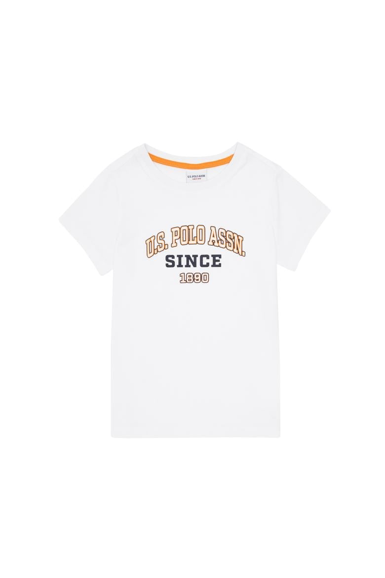 Erkek Çocuk Beyaz Bisiklet Yaka Tişört - 50295397008