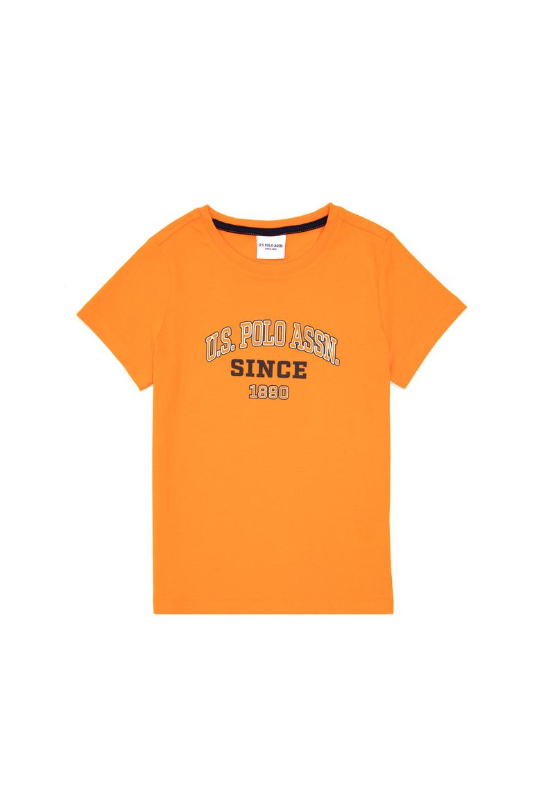 Erkek Çocuk Turuncu Bisiklet Yaka Tişört - 50295397044