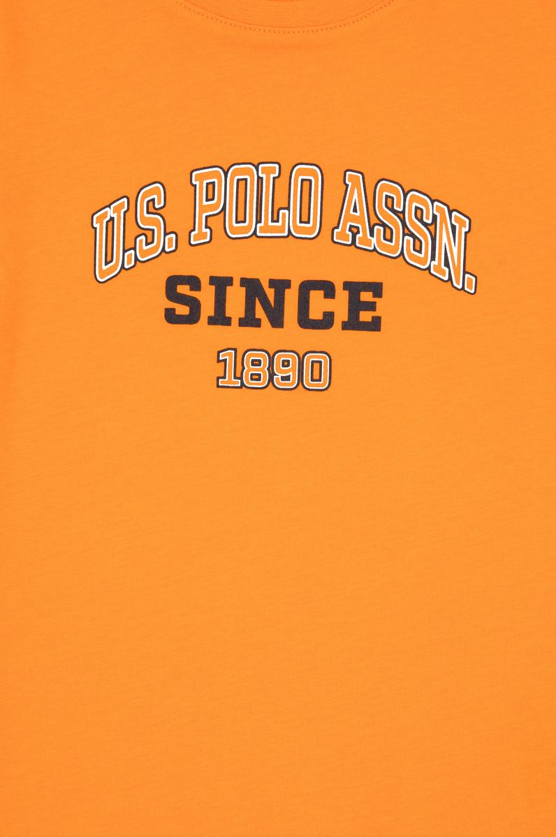 Erkek Çocuk Turuncu Bisiklet Yaka Tişört