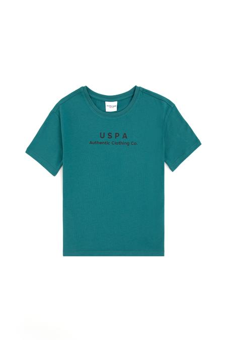 Erkek Çocuk Koyu Yeşil Bisiklet Yaka Tişört