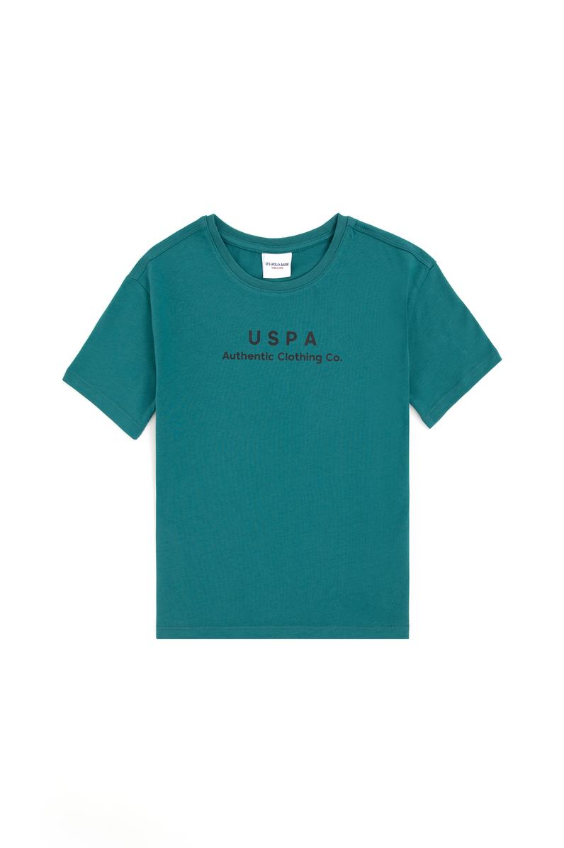 Erkek Çocuk Koyu Yeşil Bisiklet Yaka Tişört