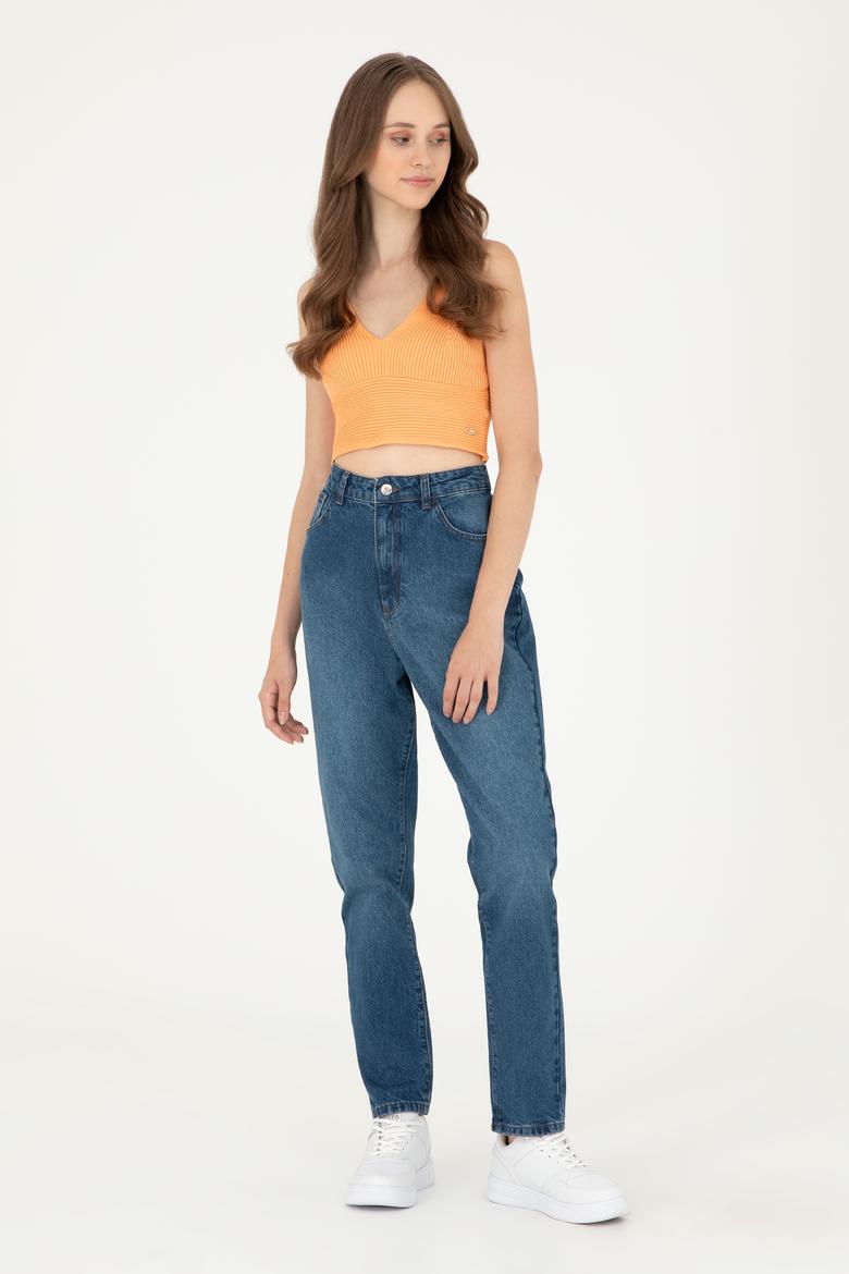 Kadın Mavi Jean Pantolon - 50282809010