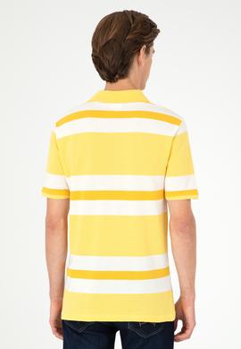 Erkek Regular Fit Polo Yaka Sarı Tişört - 50282026031