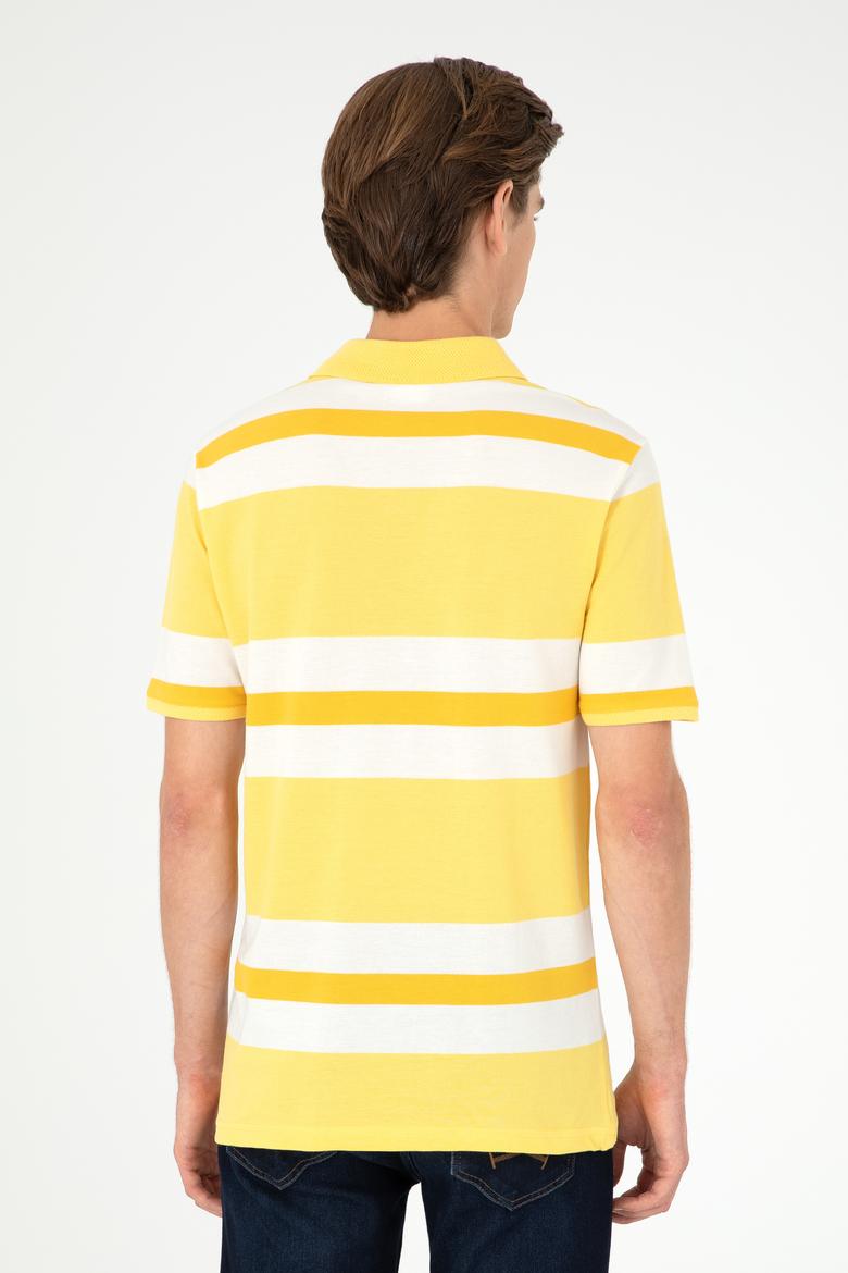 Erkek Regular Fit Polo Yaka Sarı Tişört - 50282026031