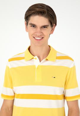 Erkek Regular Fit Polo Yaka Sarı Tişört - 50282026031